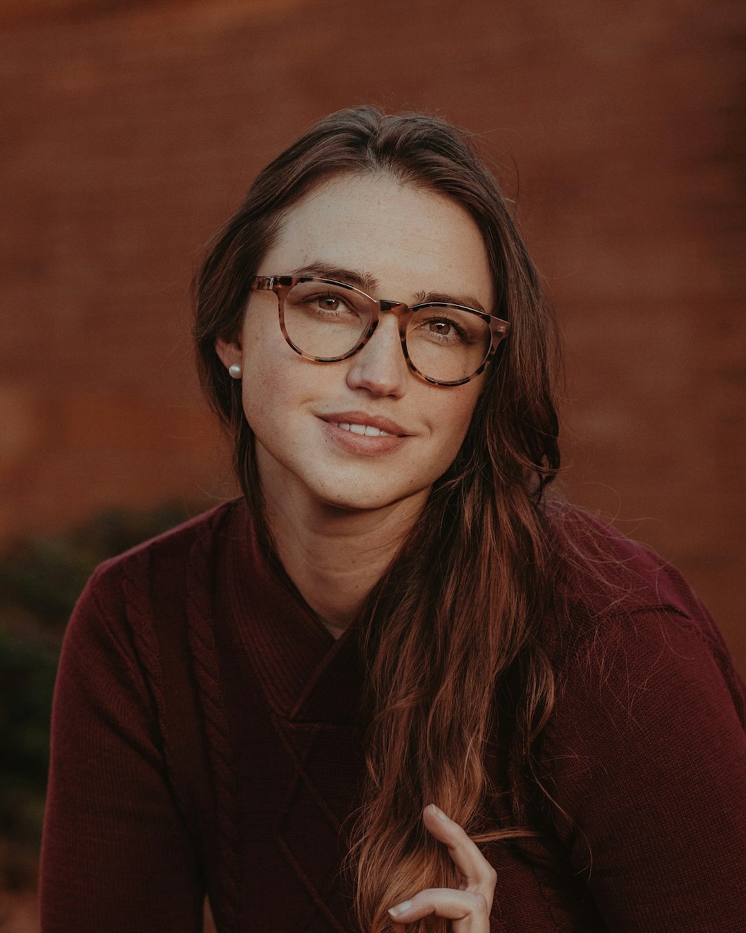Retrato elegante con gafas